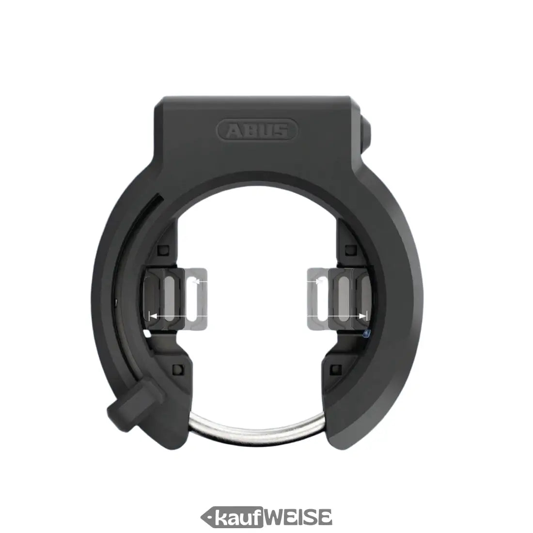 Schwarzes Fahrradrahmenschloss ABUS Granit XPlus 6950M mit Maßen ART2 Level 10