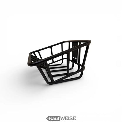 Robuster schwarzer Matt-Metallkorb für E-Scooter & Fahrrad, 35x30x20 cm