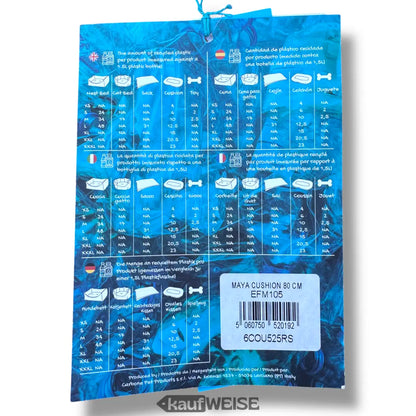 Produktinformationstag für Tierkissen Rosa -Grau Hundebett Katzenkissen Recycelt Italien