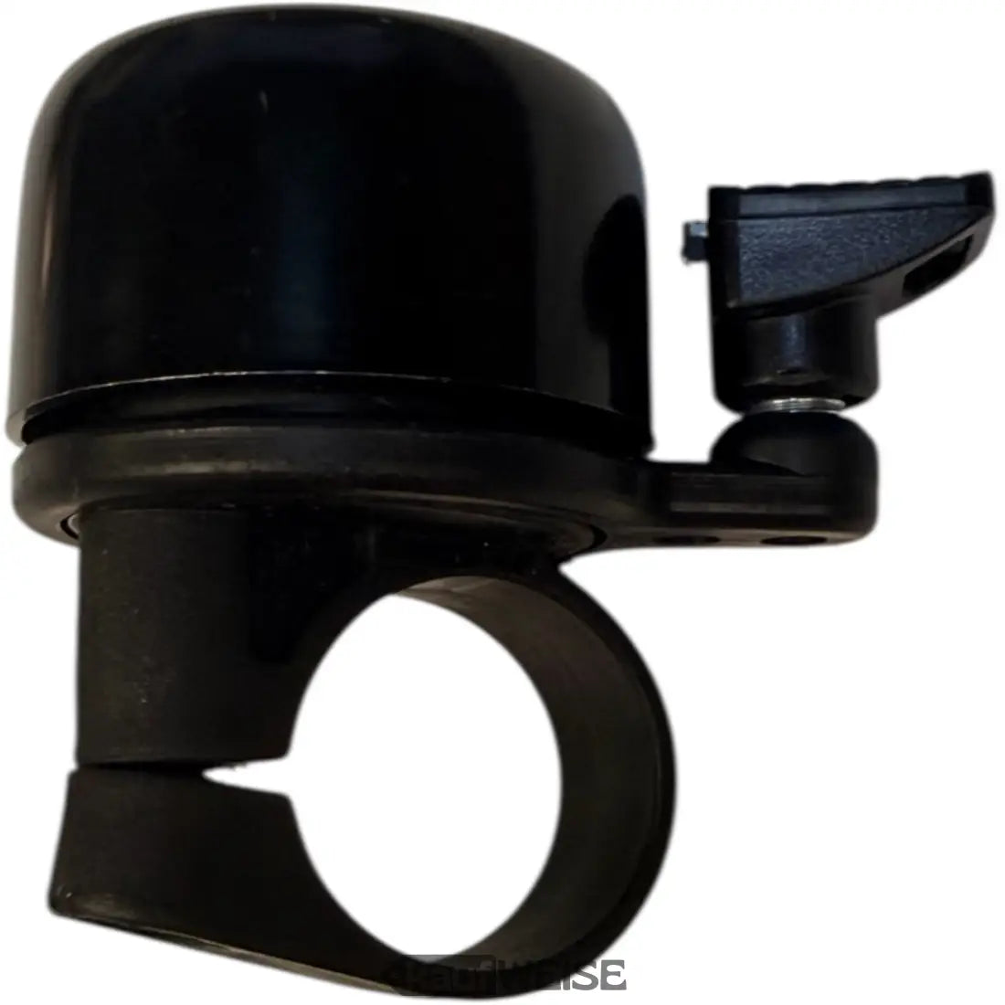 Kompakte schwarze Fahrradklingel mit lauter StVZO-konformer Glocke