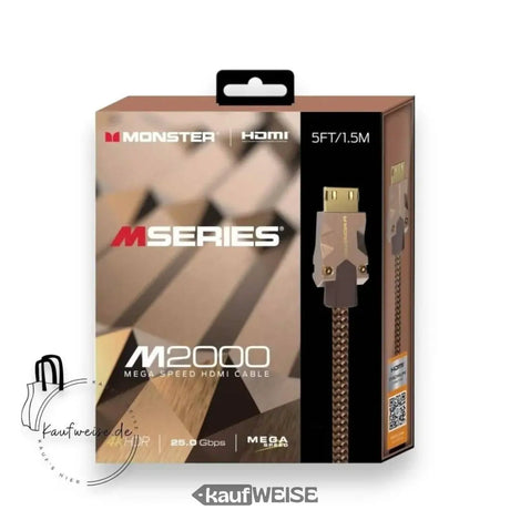 Καλώδιο HDMI Monster M2000 Ultra HD (1,5 μ.) | 4K @ 60Hz HDR10+ | Υψηλής ταχύτητας 25 Gbps | Υποδοχή σύνδεσης V-Grip™