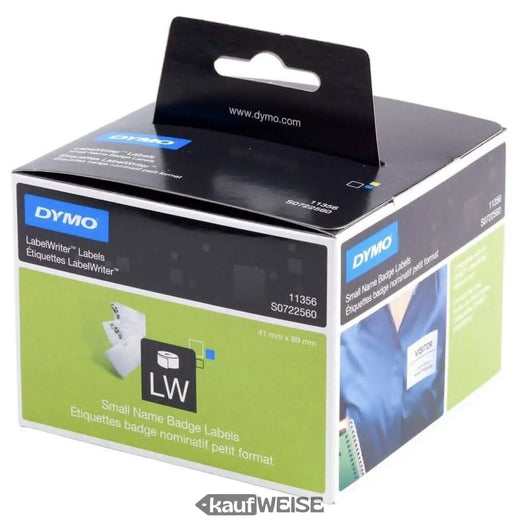 Dymo Original Name Tag Labels 11356 (S0722560) | 300 τεμάχια/ρολό | Για LabelWriter 450, 4XL και πολλά άλλα.