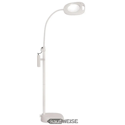Weiße Lupenlampe für Boden, Tisch und Klemmen, ideal für detaillierte Arbeiten