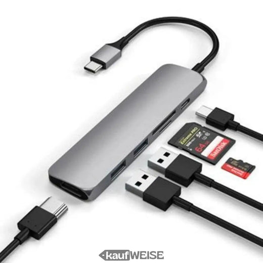 Προσαρμογέας πολλαπλών θυρών Satechi V2 Slim USB-C | 4K 60Hz HDMI & 60W PD | Space Grey